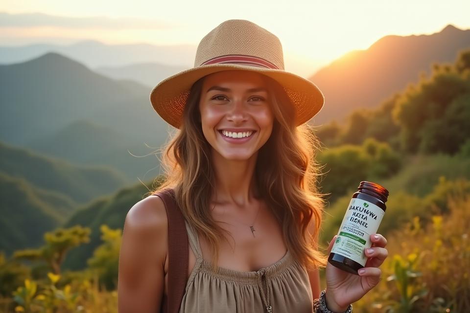 Travel Blogger with Herbal Products